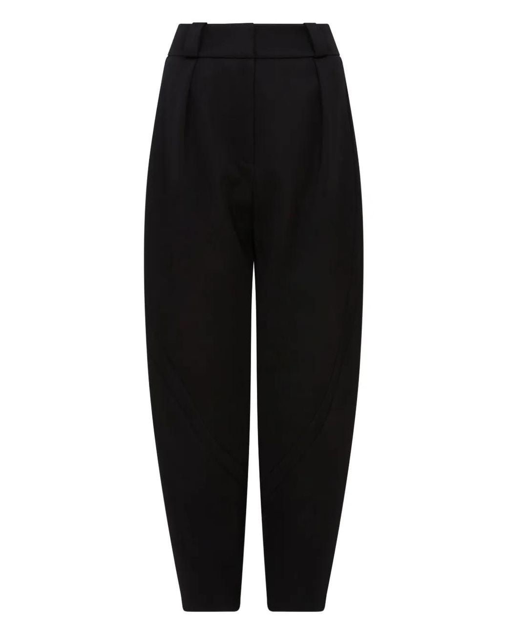 16Arlington Black Pola Piped-Seam Pocket Tapered Trousers