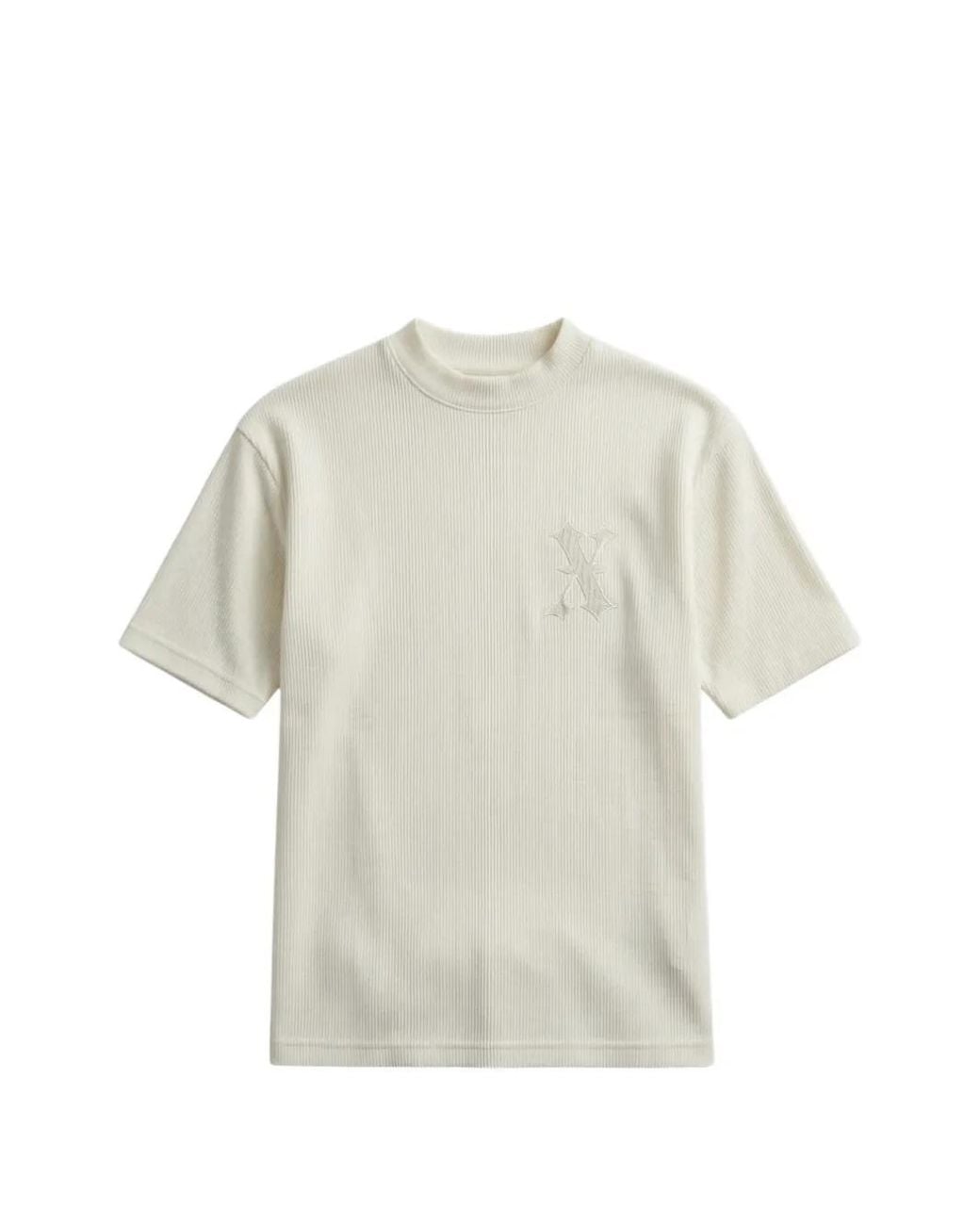 John Richmond White Logo-Embroidered Ribbed T-Shirt for men