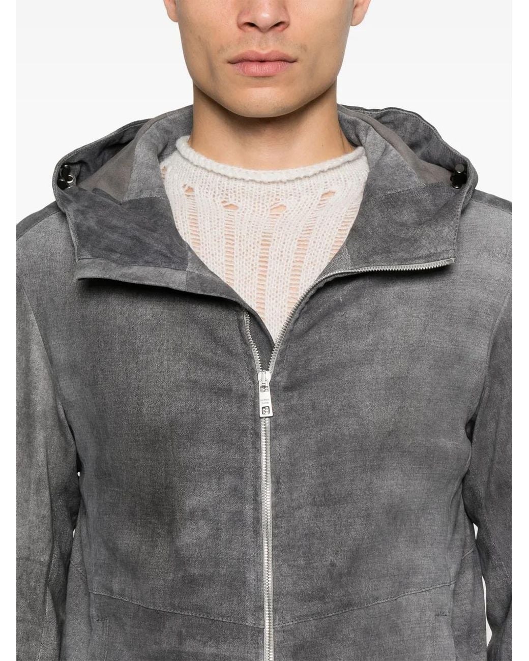 Giorgio Brato Gray Suede Jacket for men