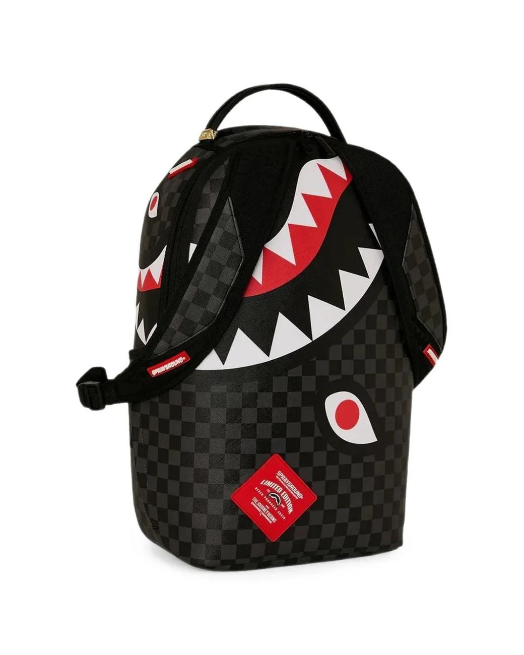 Sprayground Black Checkerboard-Print Backpack