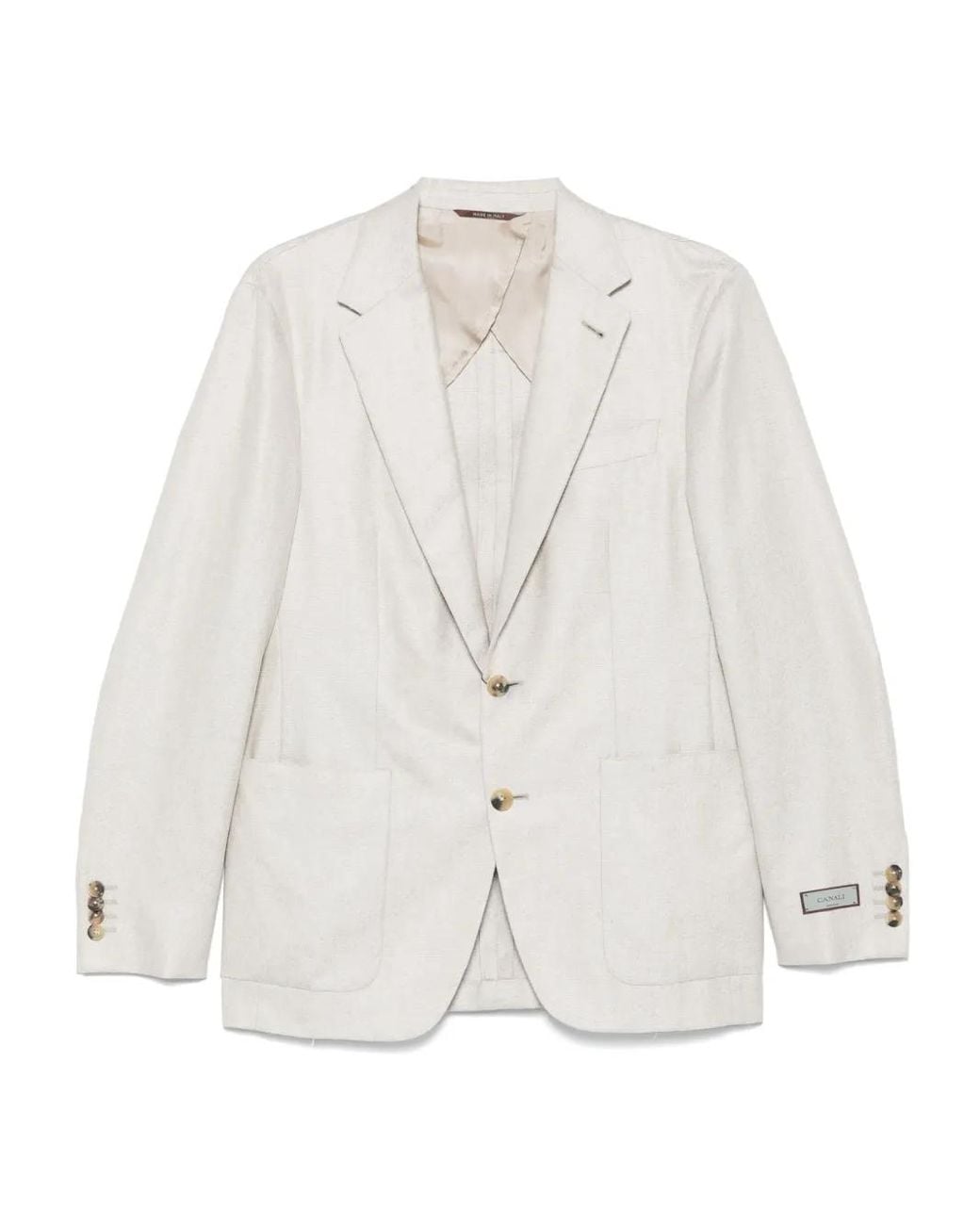 Blazer Con Botones Canali de hombre de color White