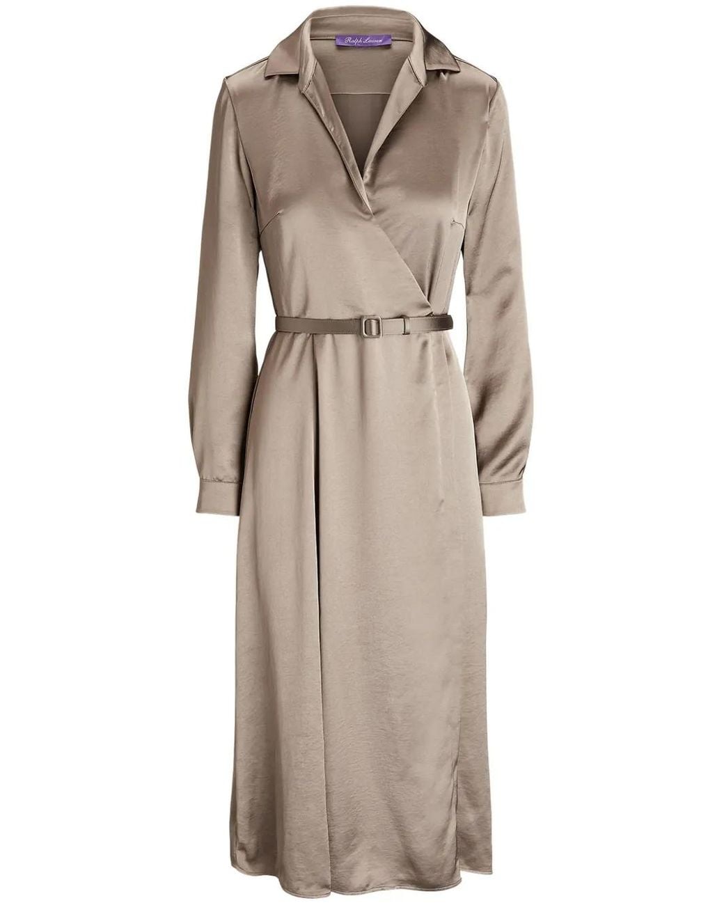 Ralph Lauren Natural Washed Charmeuse Shirt Dress