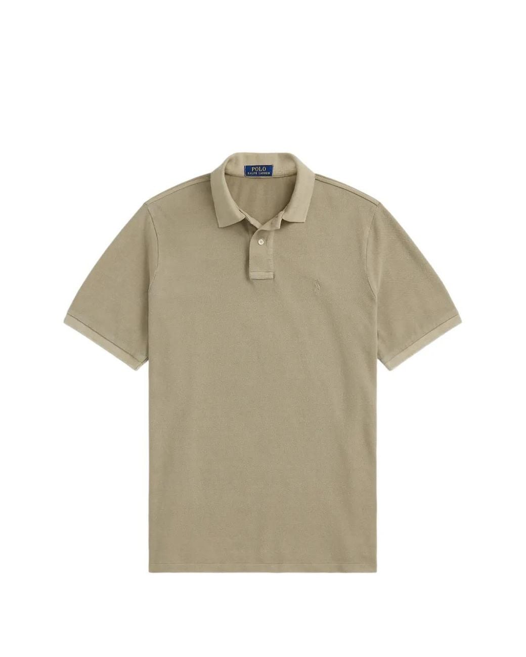 Polo Ralph Lauren Gray Classic Fit Mineral-Dyed Mesh Polo Shirt for men