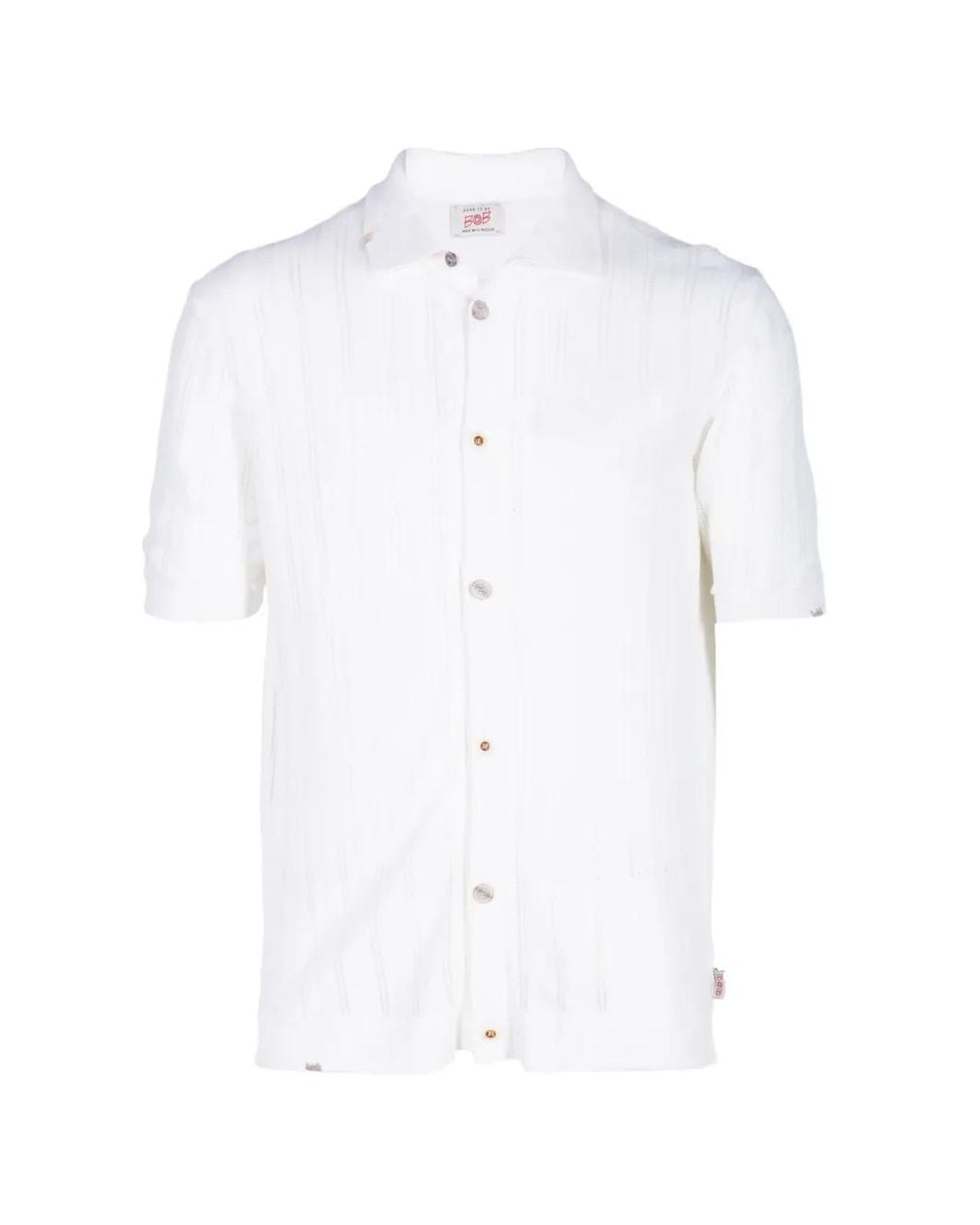 Bob White Chemise Kurt En Maille Pointelle for men