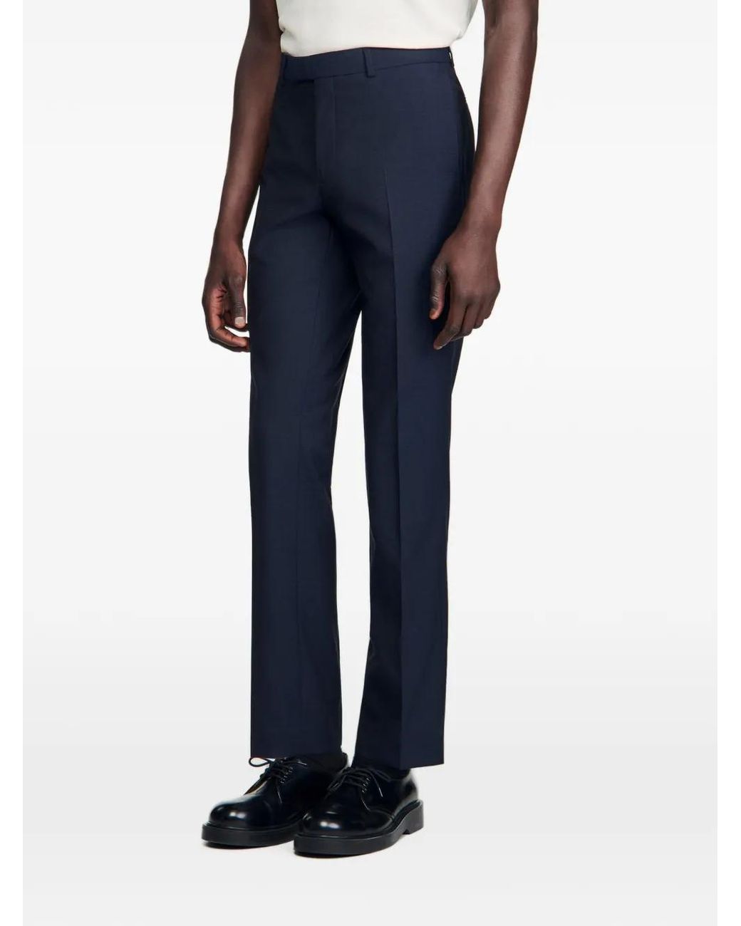 Sandro Wollen Pantalon in het Blue voor heren