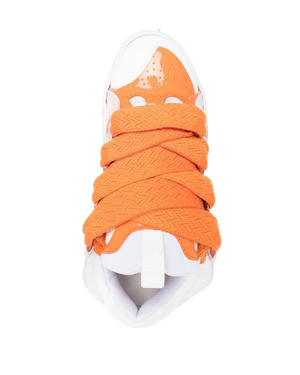 Lanvin Orange Curb Sneakers