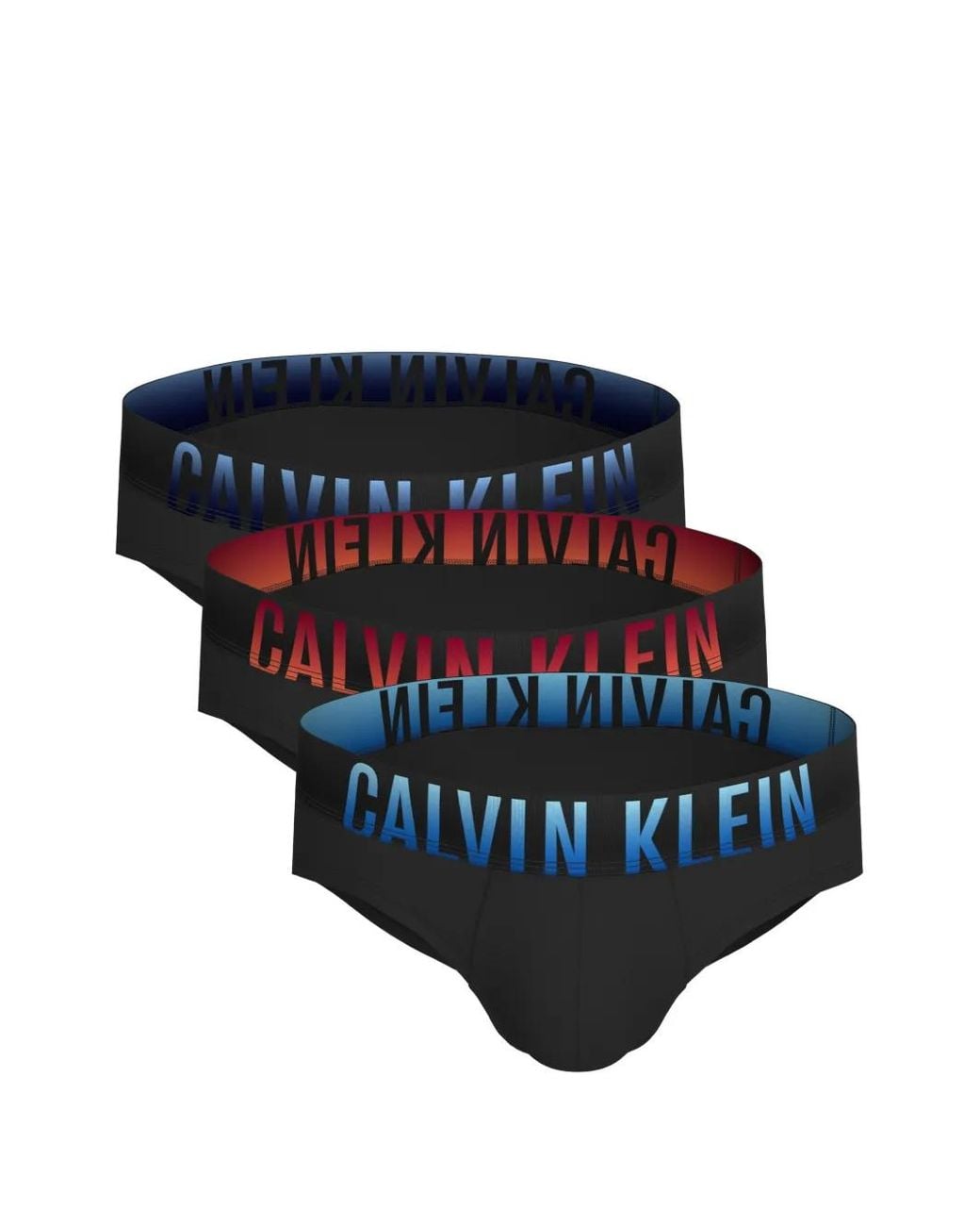 Calvin Klein Black Logo-Waistband Briefs (Set Of Three) for men