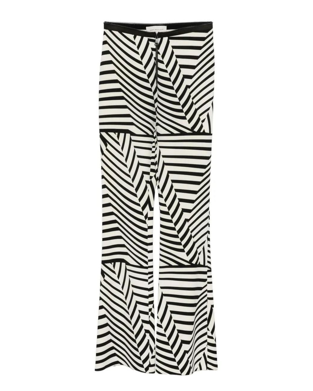 Gemy Maalouf White Stripe-Pattern Trousers