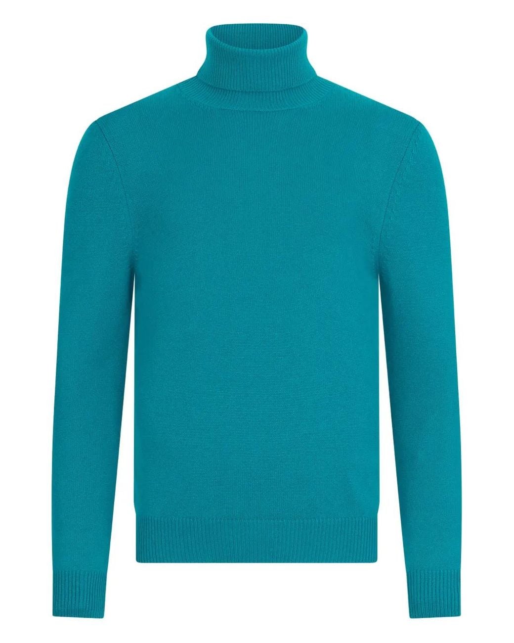 Malo Blue Roll-Neck Sweater for men