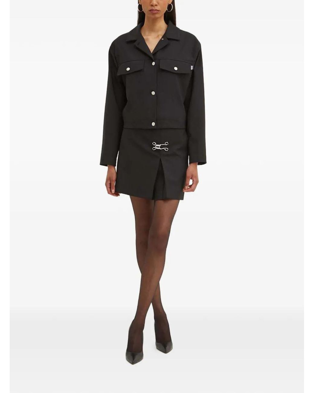 Moschino Black Buttoned Pocket Jacket