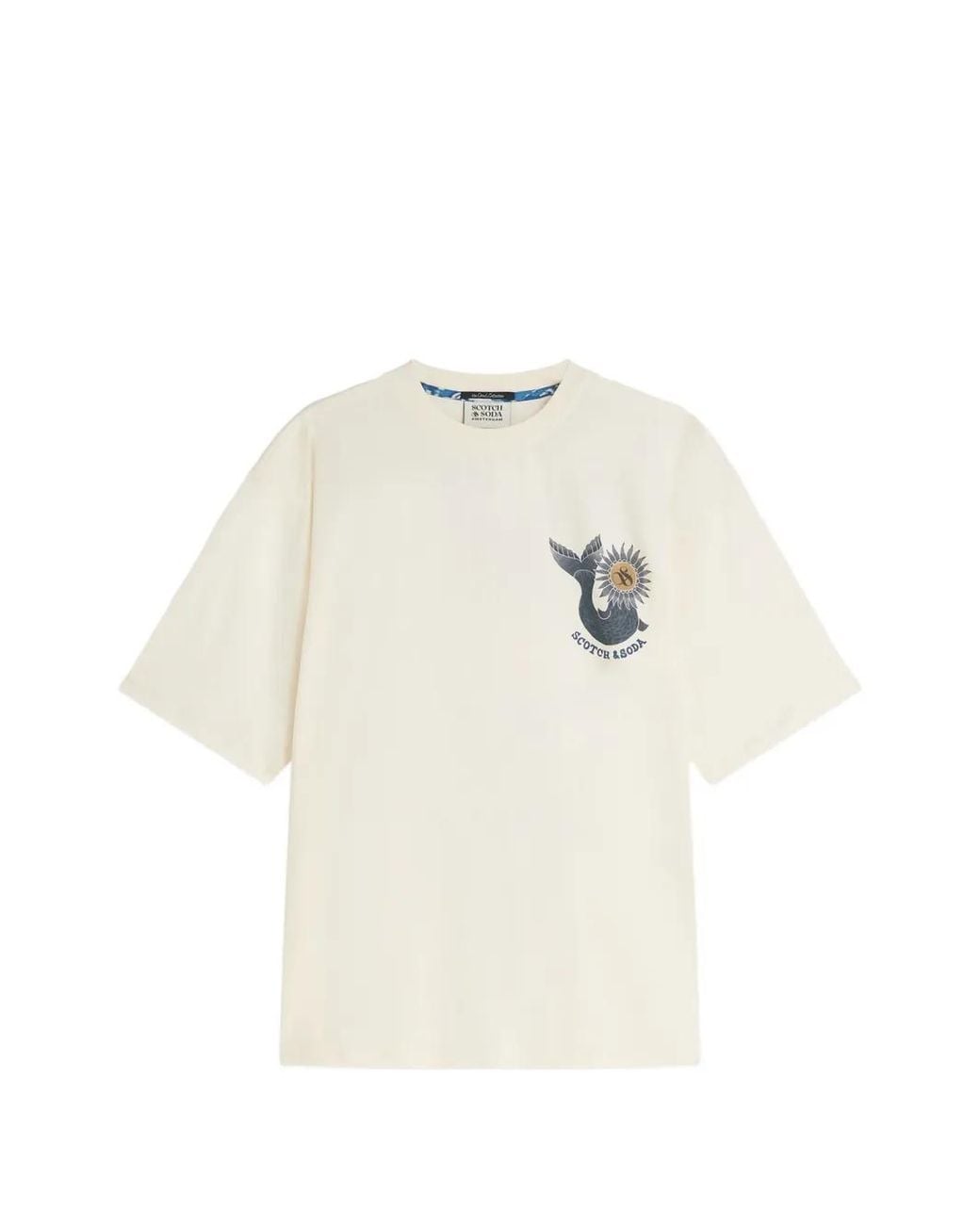Scotch & Soda White Graphic-Print T-Shirt for men