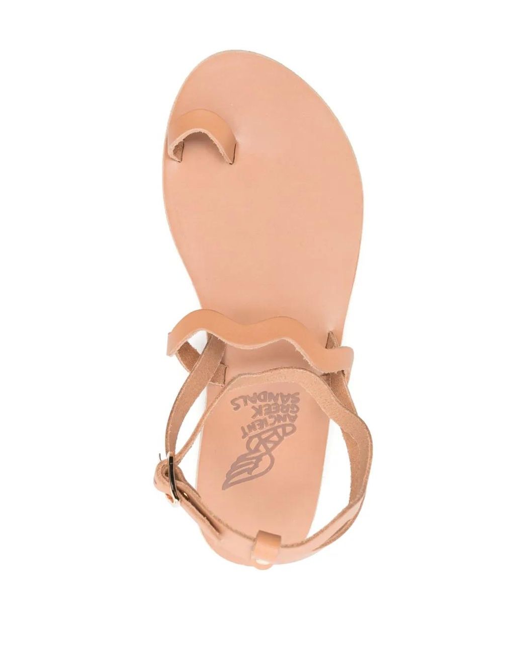 Ancient Greek Sandals Pink Elounda Flat Leather Sandals