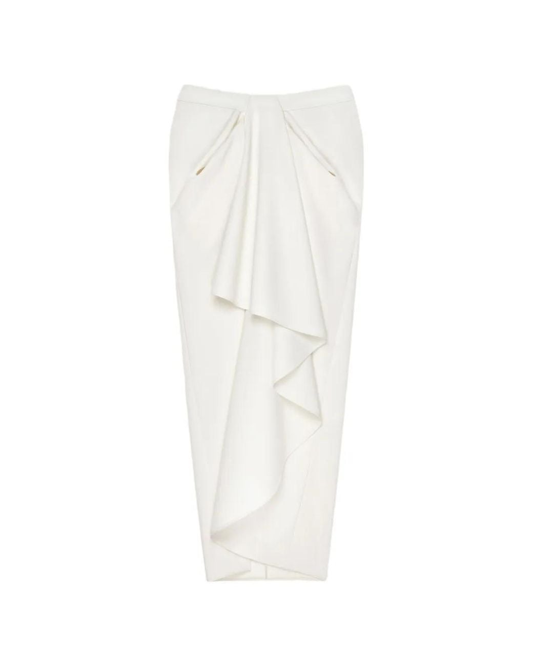 Givenchy White Long Wrapped Skirt