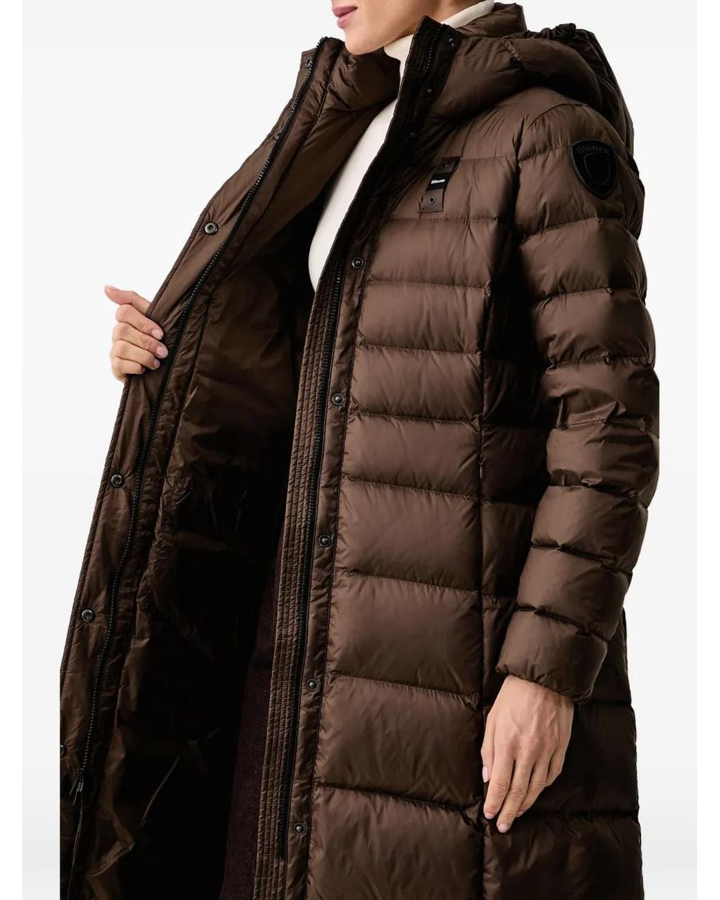 Blauer Brown Anita Hooded Quilted Coat