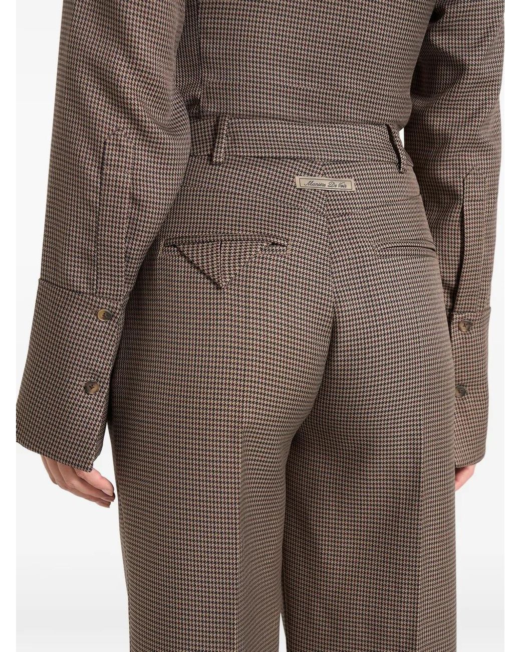 Manière De Voir Natural Julie Tailored Twin Pleat Trousers