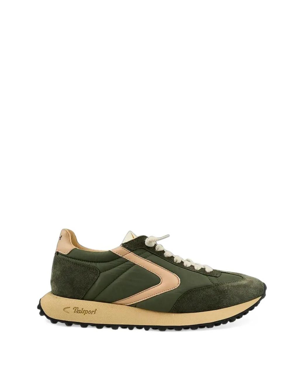 Valsport Green Vantage Suede-Panelled Sneakers for men