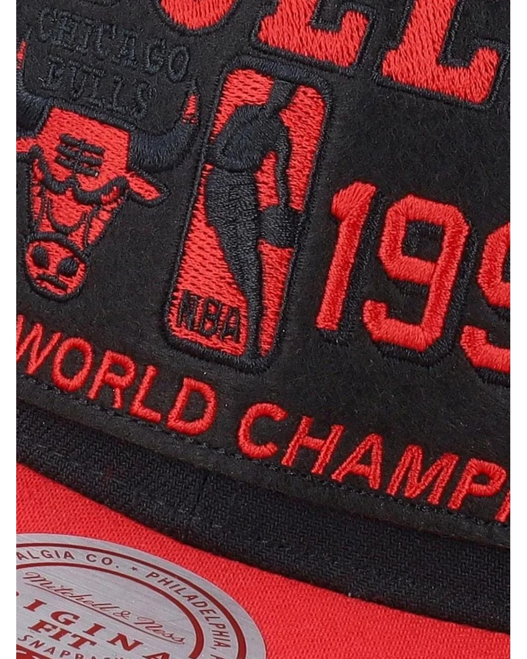 Mitchell & Ness Red Chicago Bulls 1991 Nba Champions Cap for men