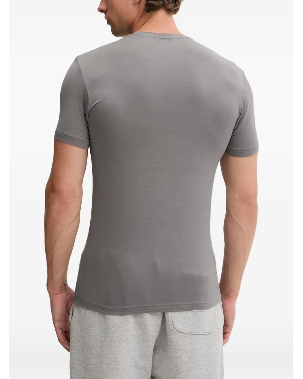 Emporio Armani Black Logo-Print T-Shirt (Set Of Two) for men
