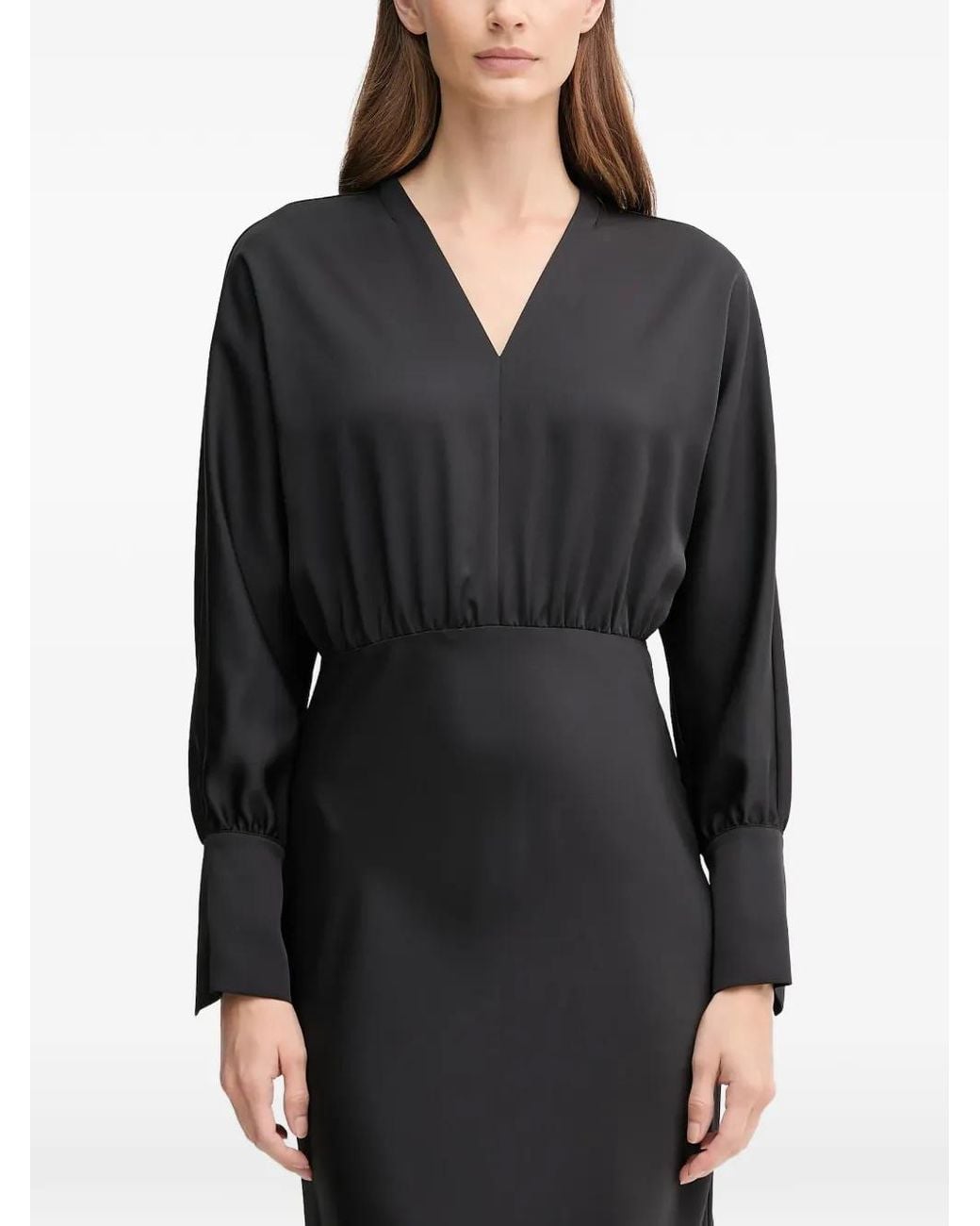 Joop! Black Darla Gathered Waist Dress