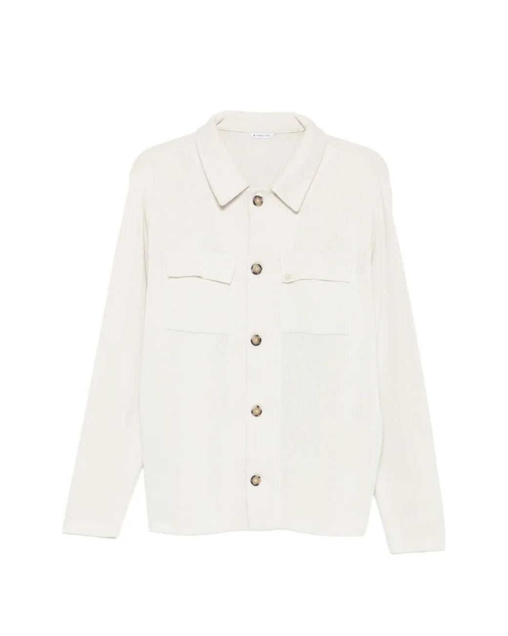 Manuel Ritz White Buttoned Pocket Cardigan for men