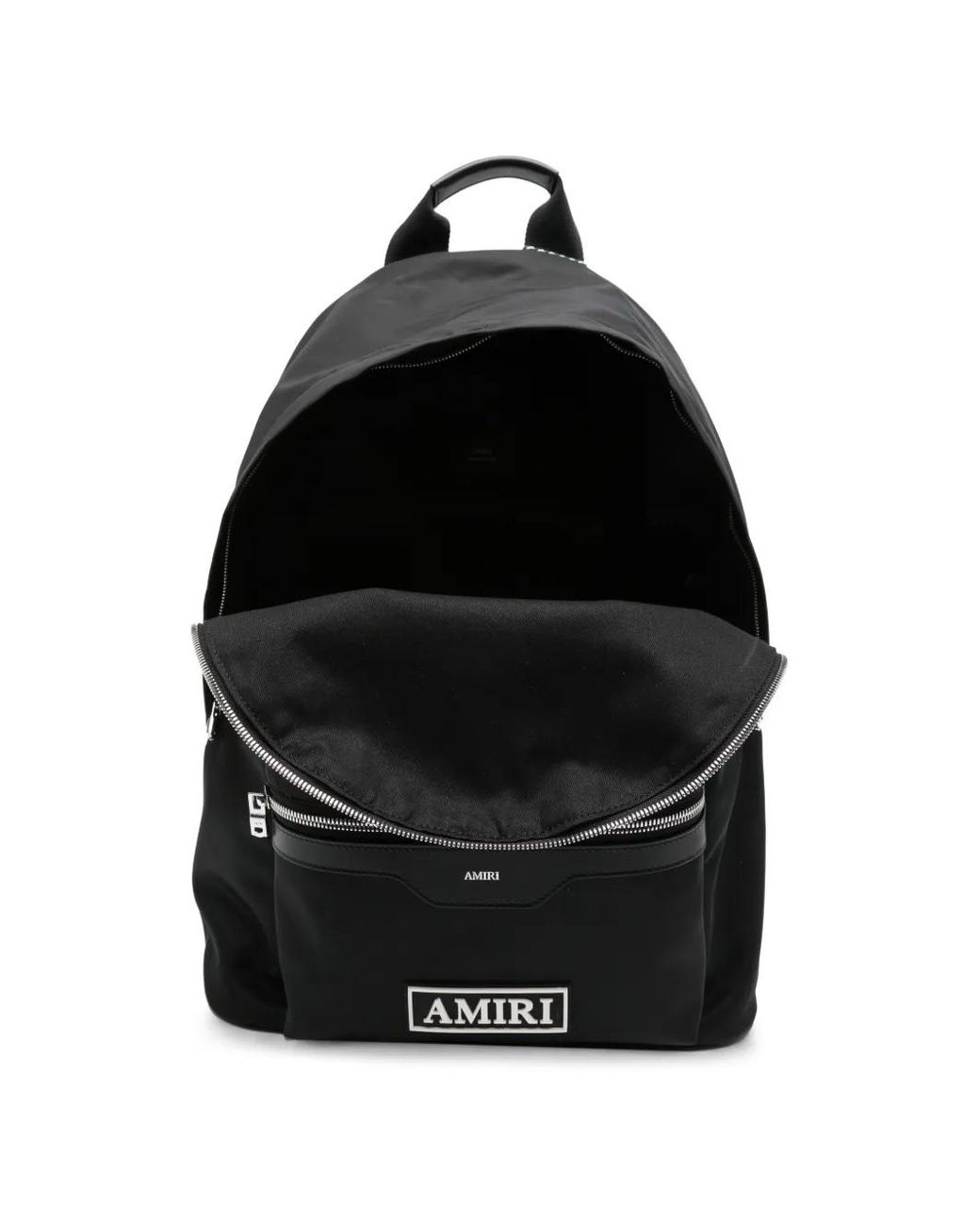 Amiri Black Logo-Patch Zip-Fastening Backpack for men
