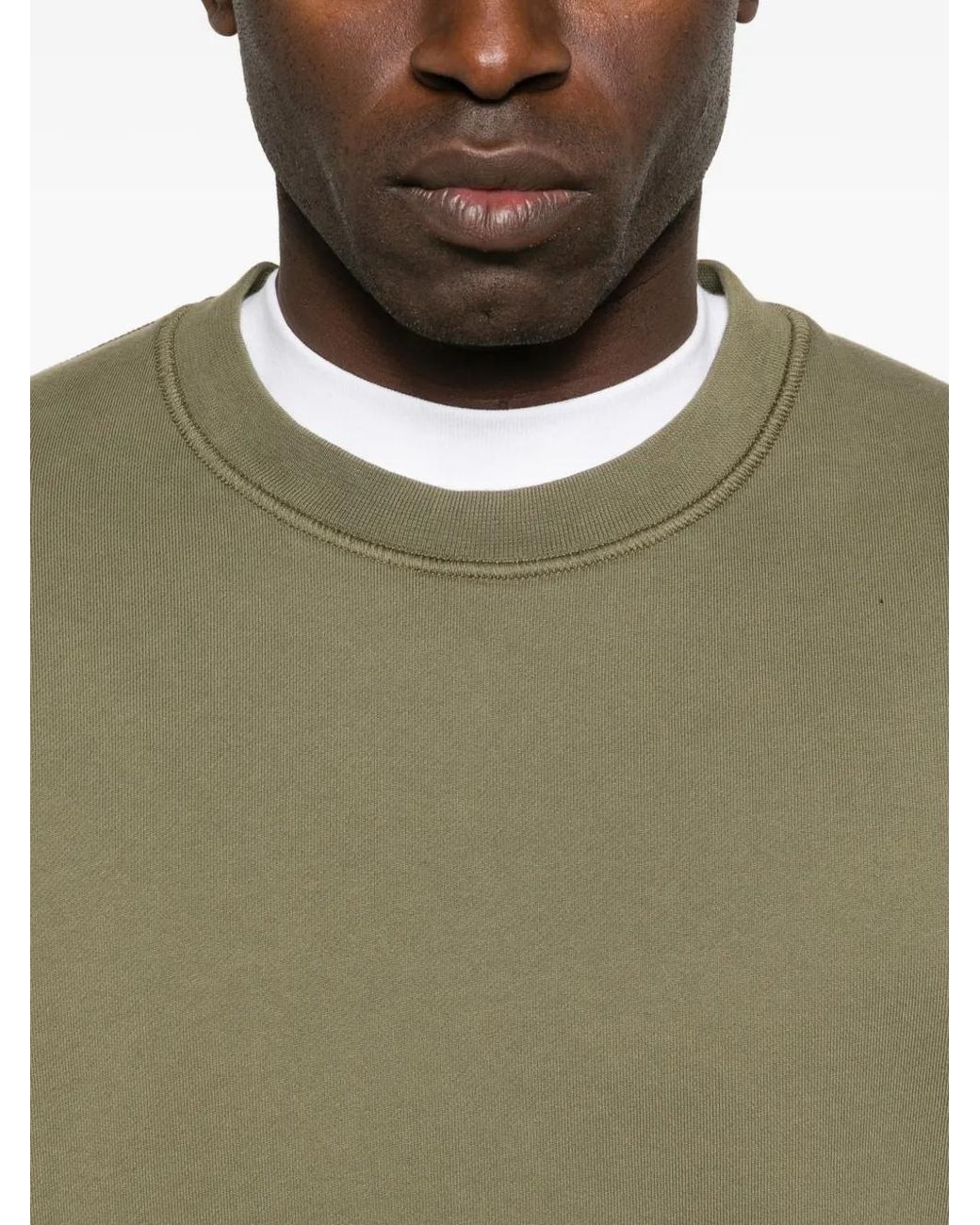 Jersey 6100060 De Algodón Orgánico Y Tejido Polar Stone Island de hombre de color Green