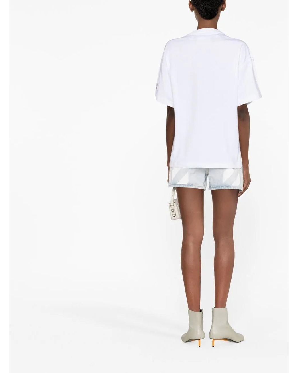 Stand Studio White Motif-Print Short-Sleeve T-Shirt