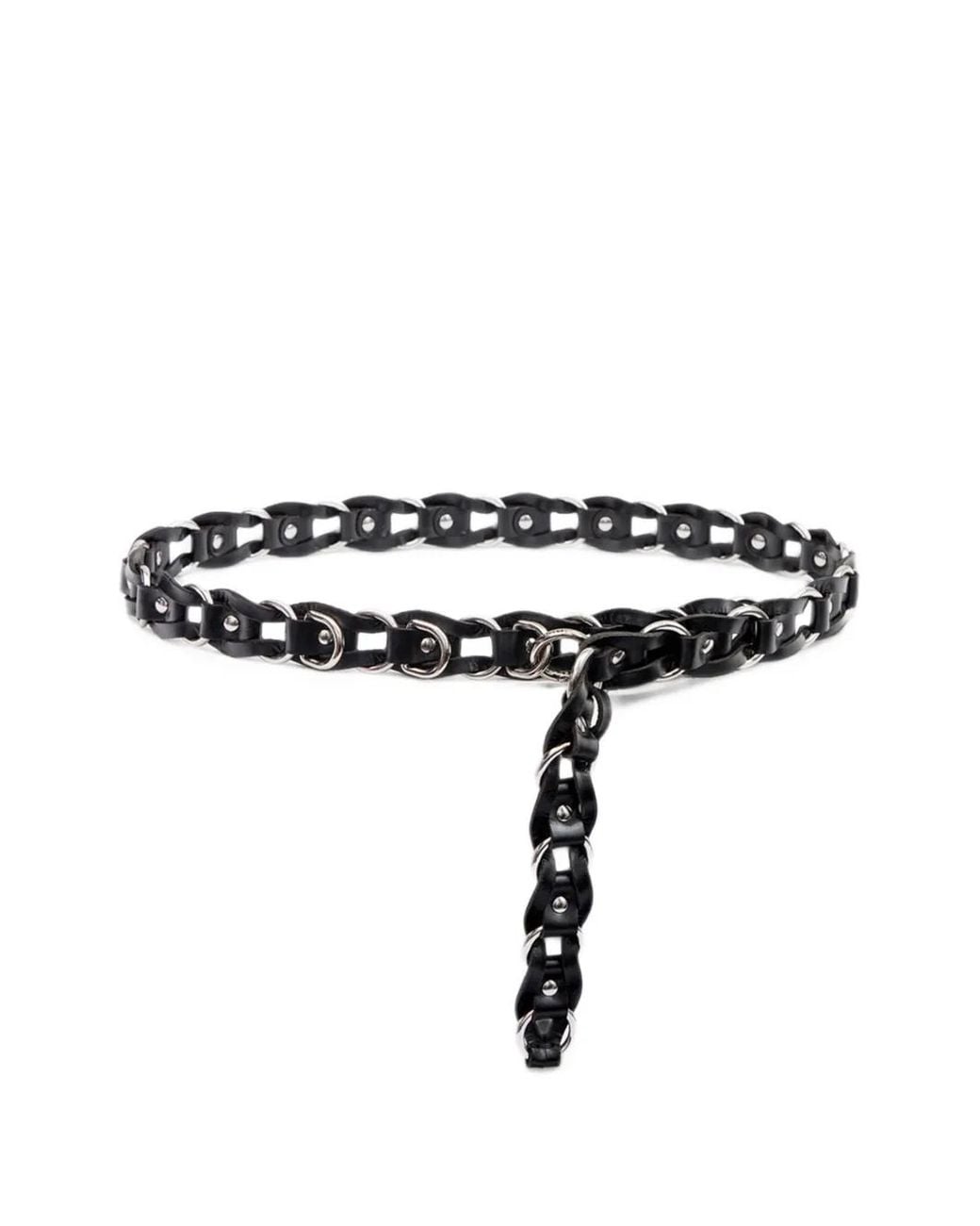 Isabel Marant Black Bali Hook Leather Belt