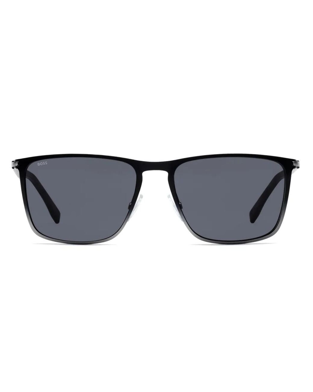 Boss Blue Rectangle-Frame Sunglasses for men