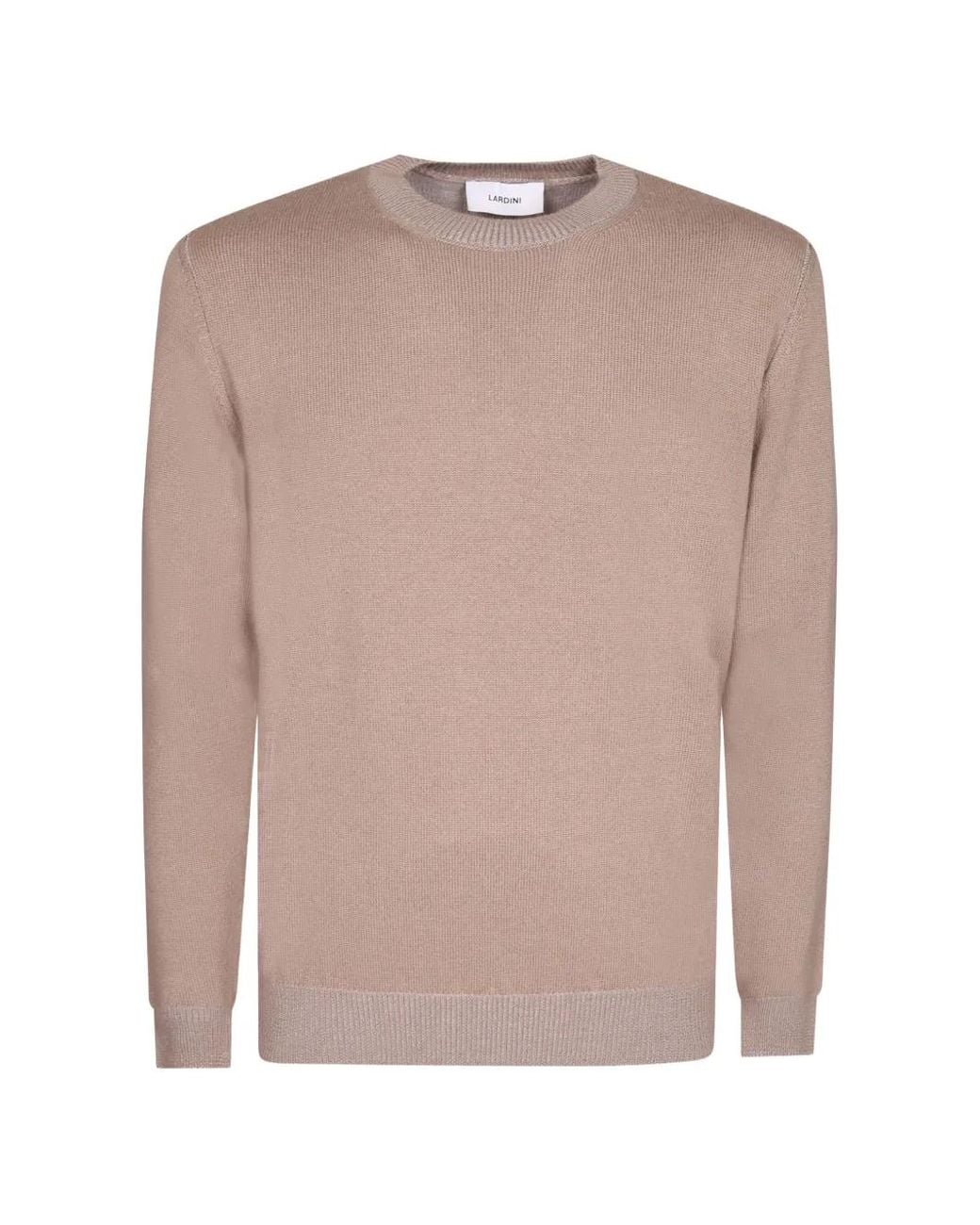 Lardini Natural Crew-Neck Knitted Sweater for men