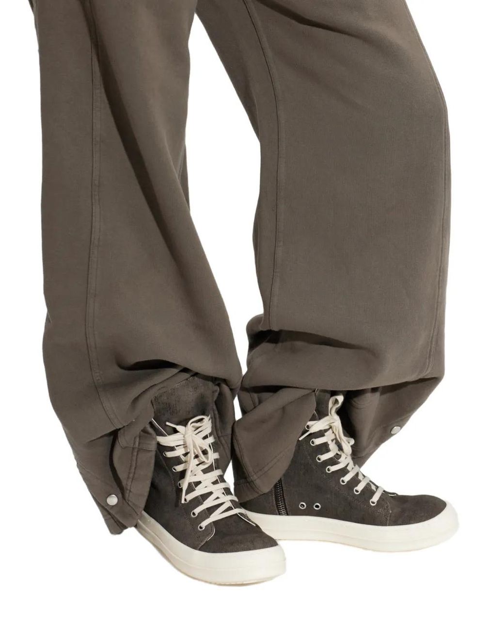 Rick Owens Black High-Top Sneakers