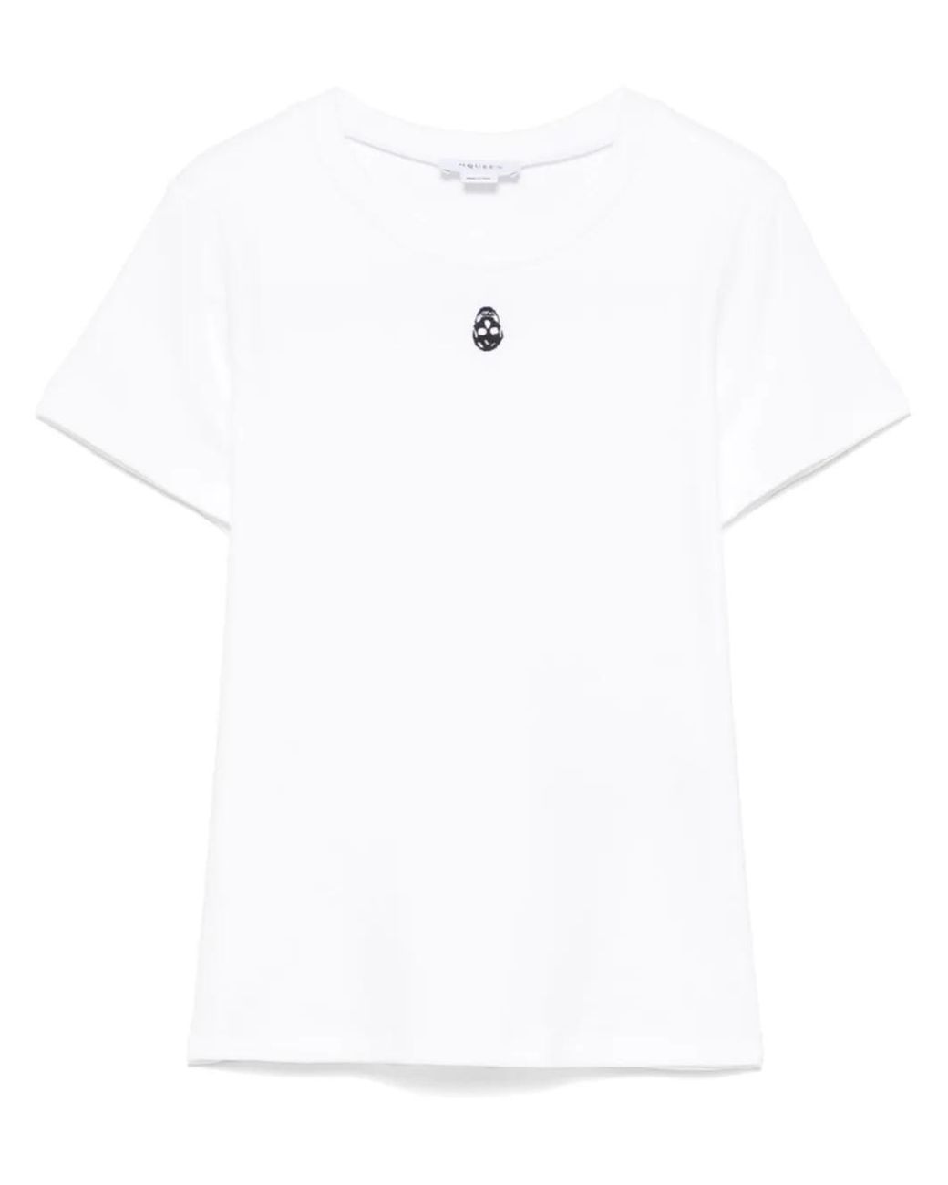 McQueen White T-Shirt With Embroidery
