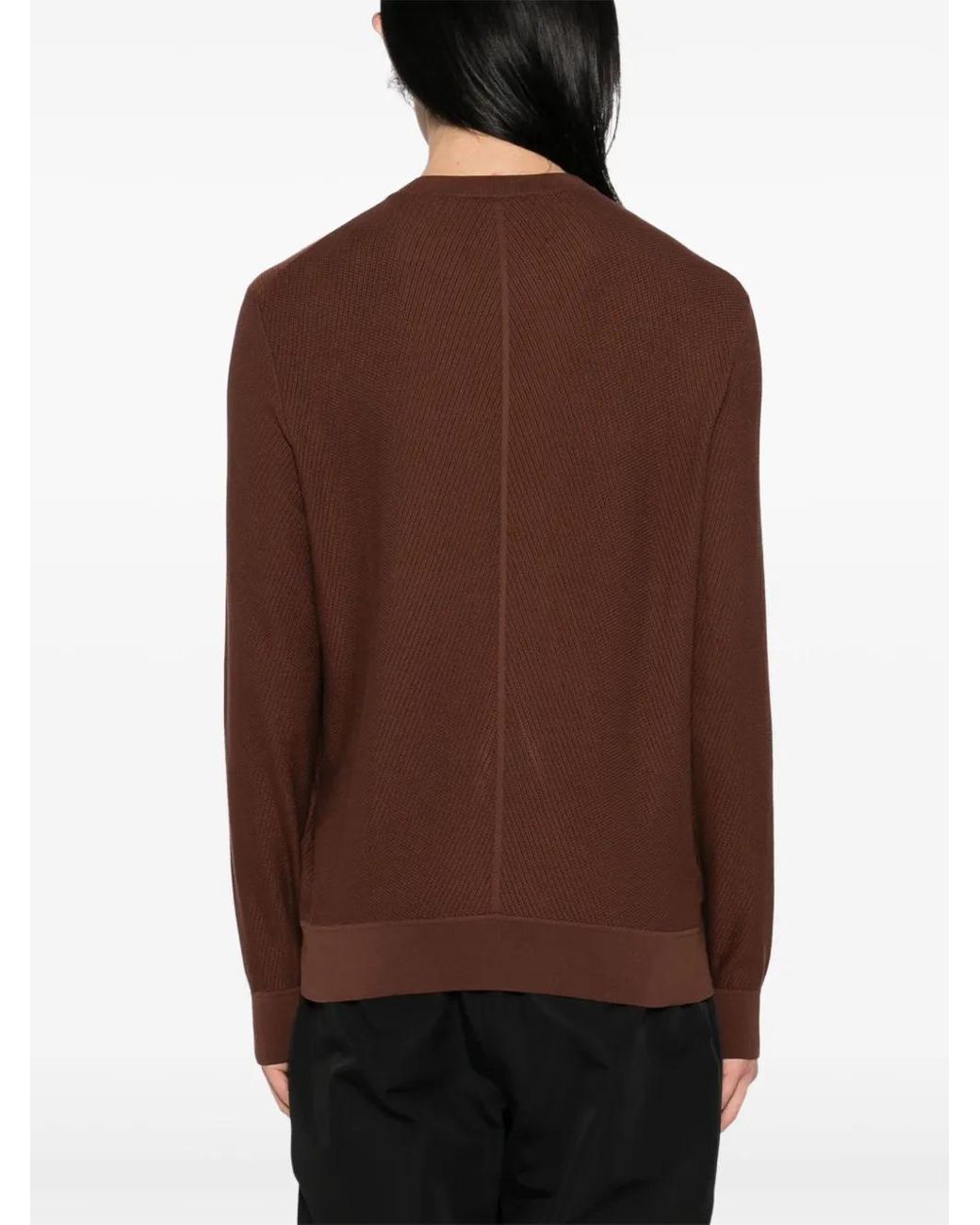 Brioni Brown Crew-Neck Jumper for men