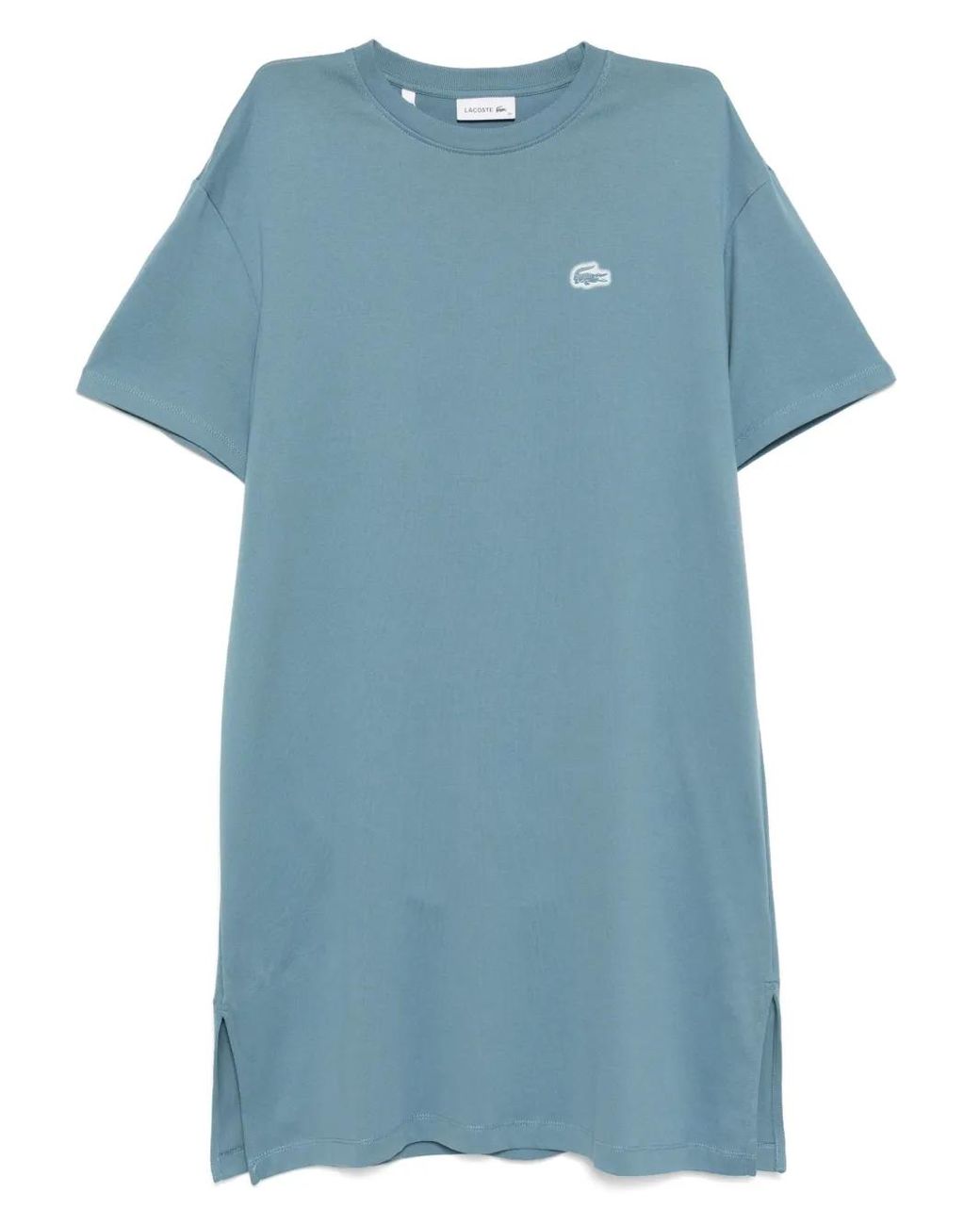 Lacoste Blue Cotton-Jersey T-Shirt Dress