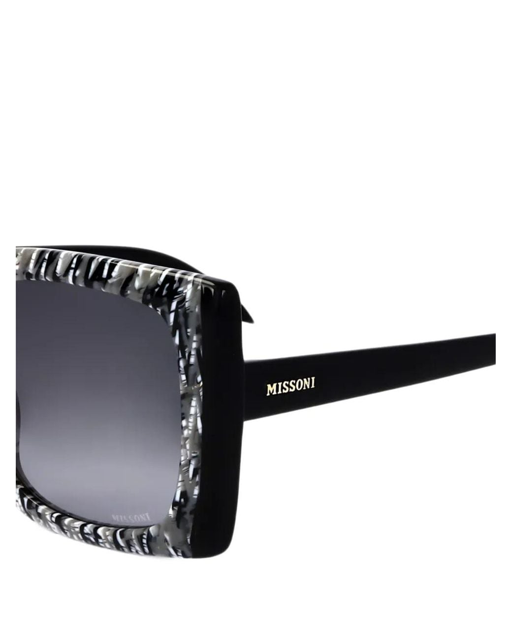 Missoni White Lunettes De Soleil À Motif Noir 54 Mm