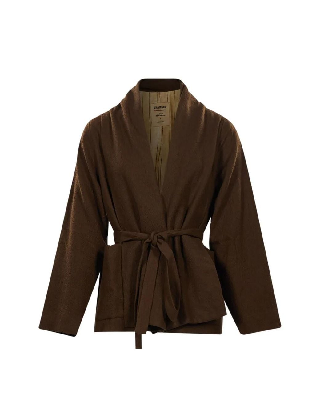 Chaqueta Con Cinturón Uma Wang de color Brown