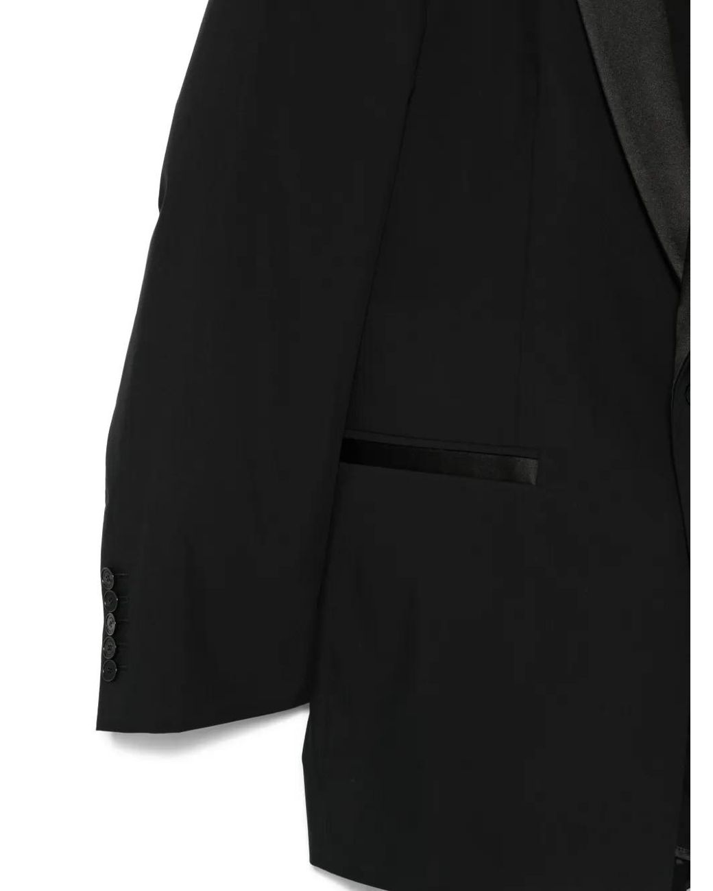 ALAINPAUL Black Shawl Collar Jacket