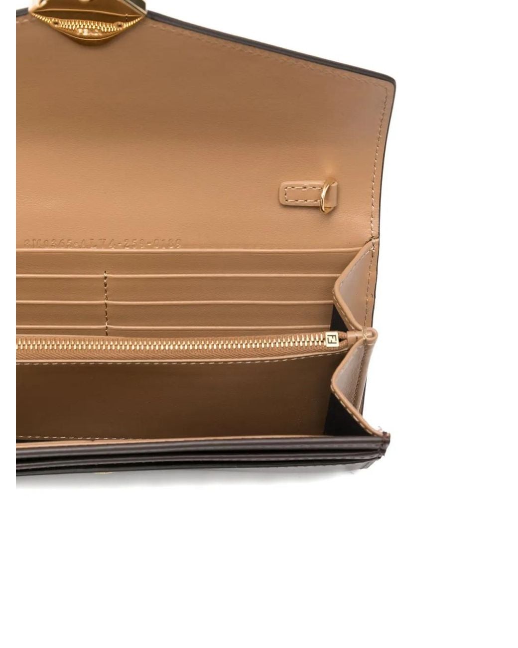 Fendi White Diamonds Continental With Chain Mini Bag