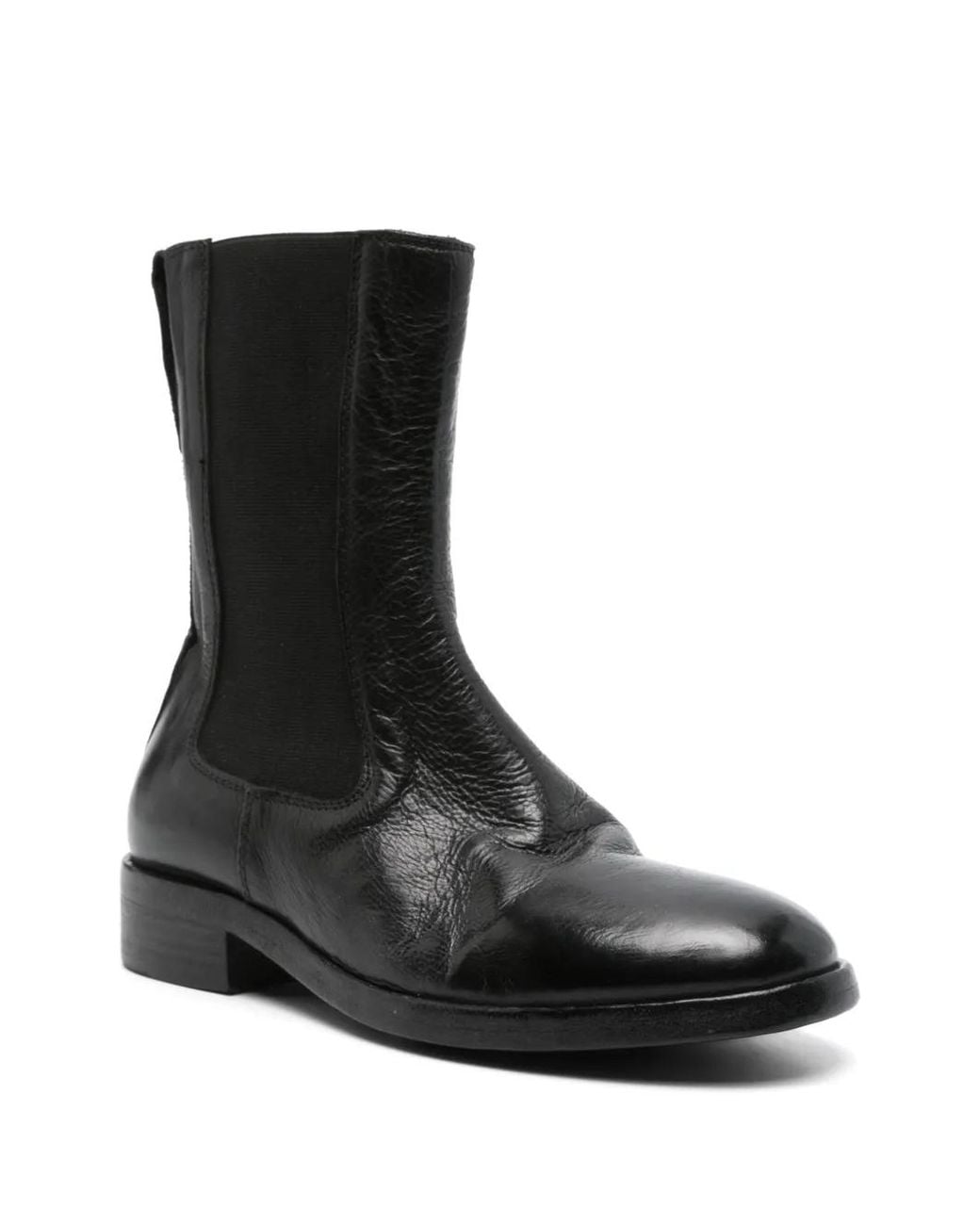 Moma Black Leather Boots