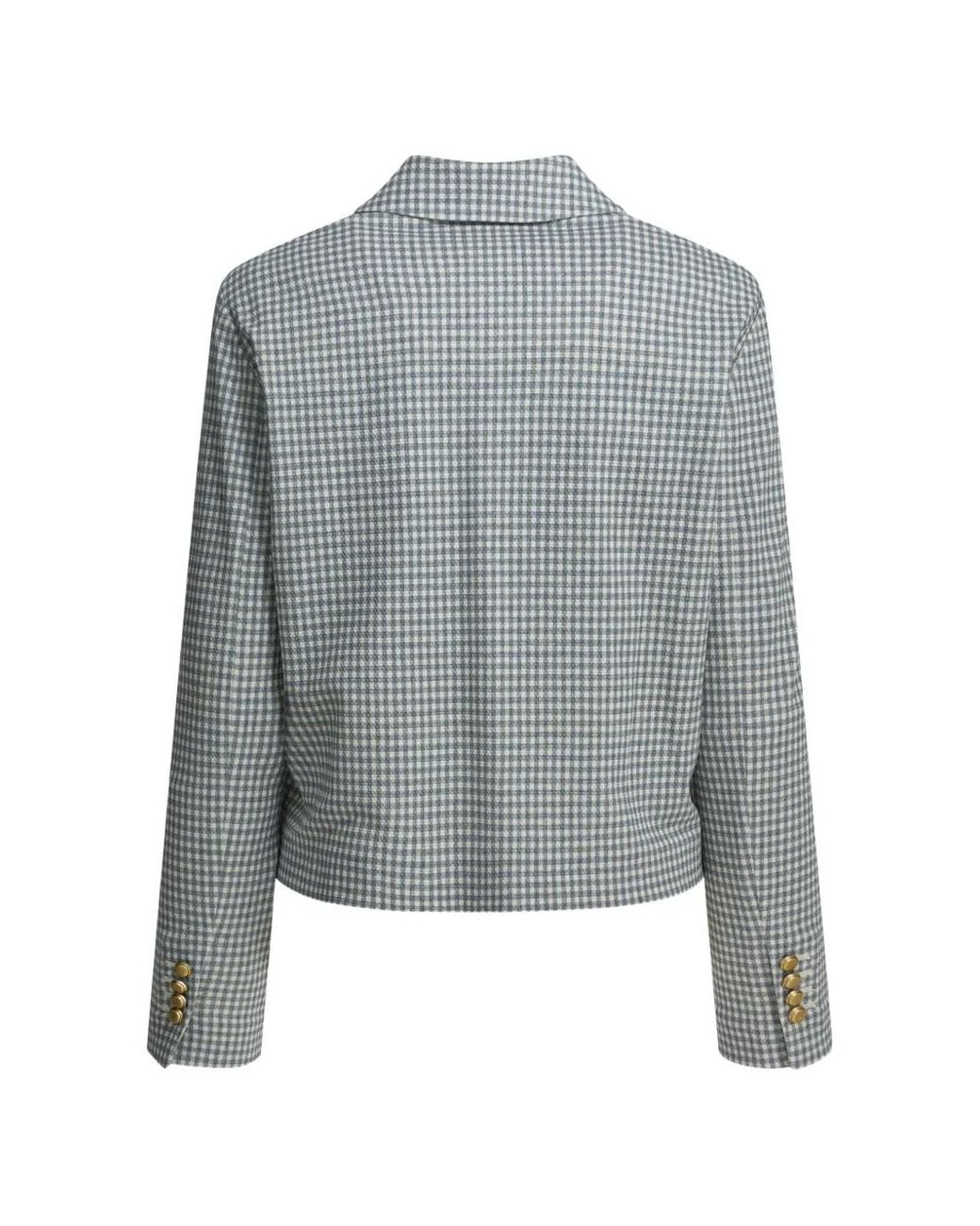 Circolo 1901 Blue Checked Button Jacket