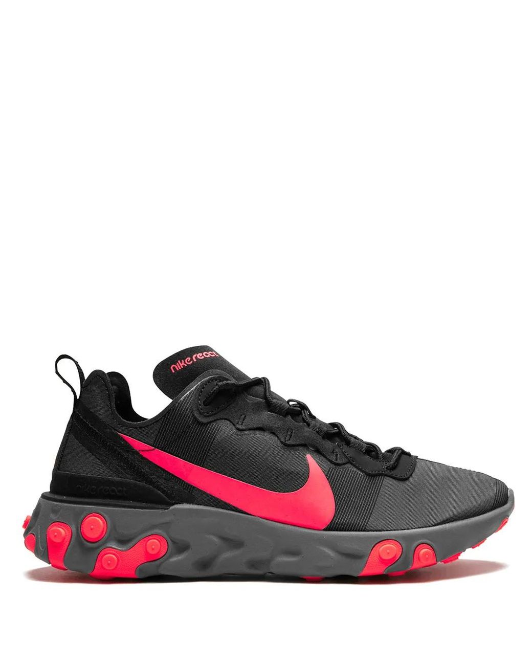 Nike Black React Element 55 "Solar" Sneakers