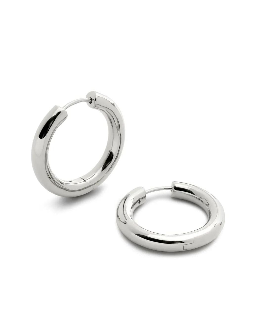 Monica Vinader Metallic Medium Essentials Click Tube Hoop Earrings