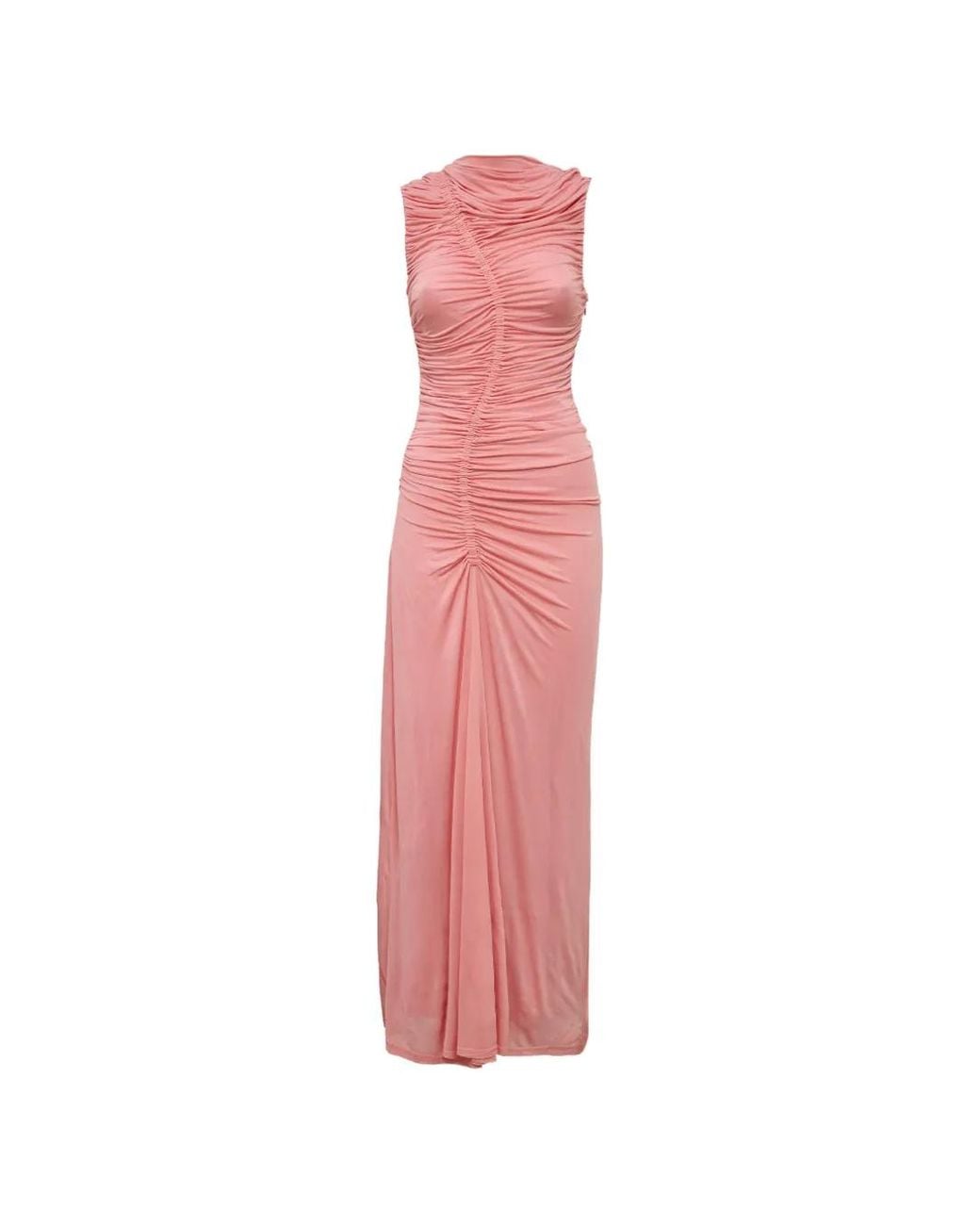 Acler Pink Gillan Ruched Maxi Dress