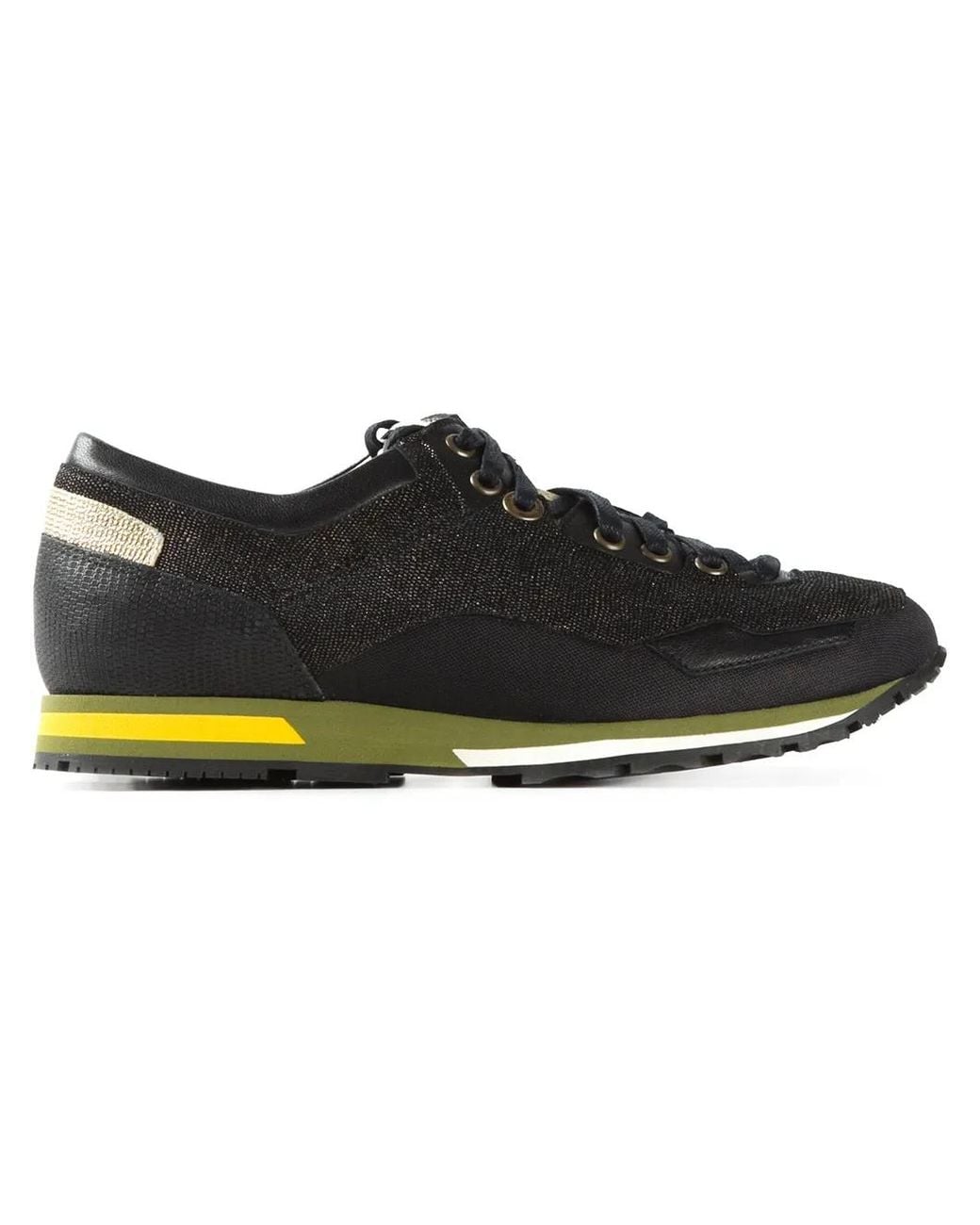 Lanvin Black Glitter Sneakers