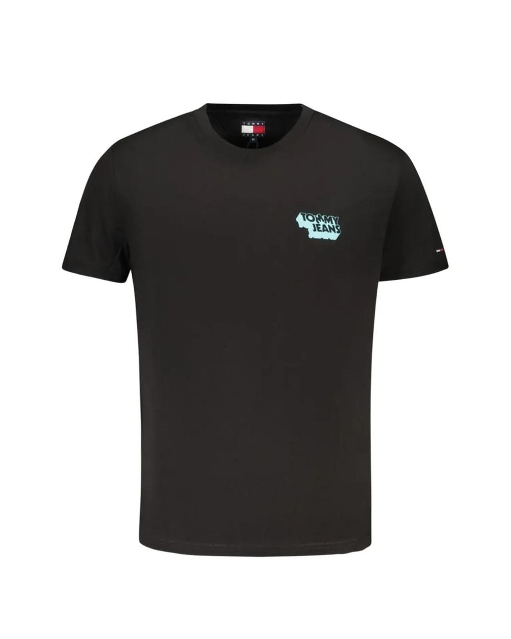 Tommy Hilfiger Black Graphic-Print Cotton T-Shirt for men
