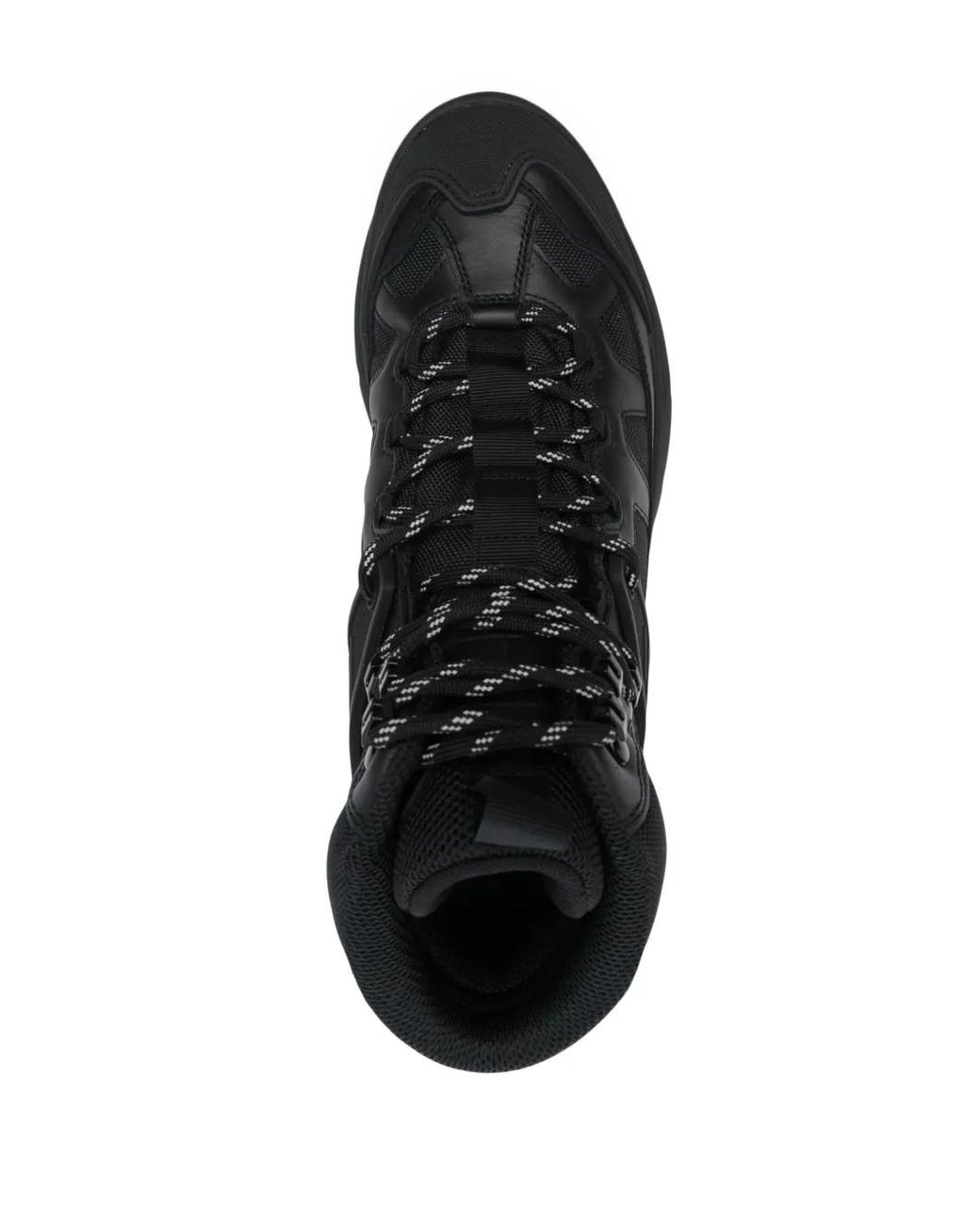 Tommy Hilfiger Black Rubberised-Logo Boots for men
