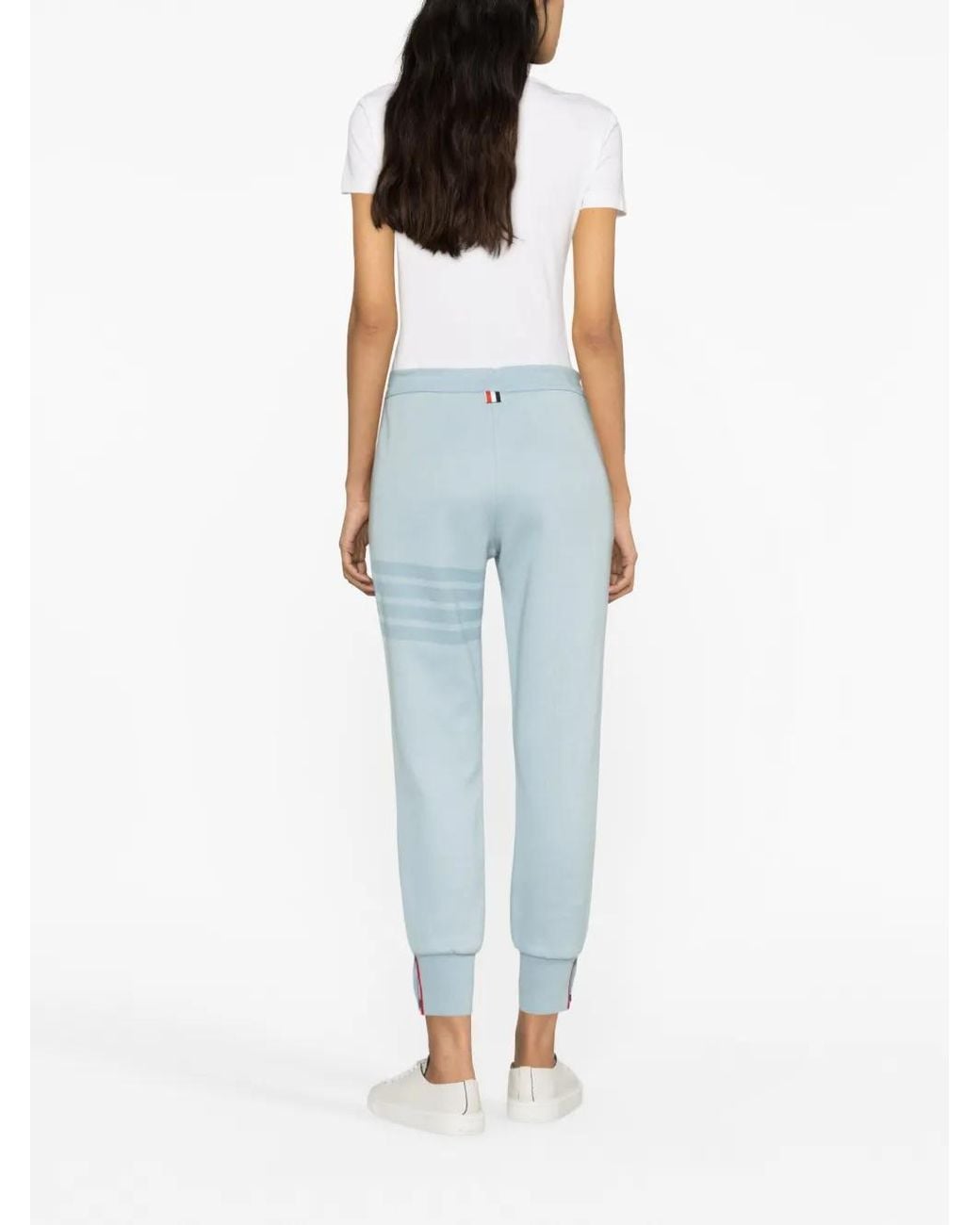 Thom Browne Blue Light Cotton Track Pants