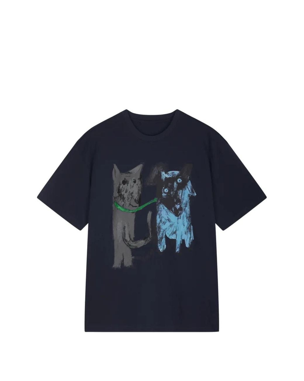 JNBY Blue Graphic-Print T-Shirt