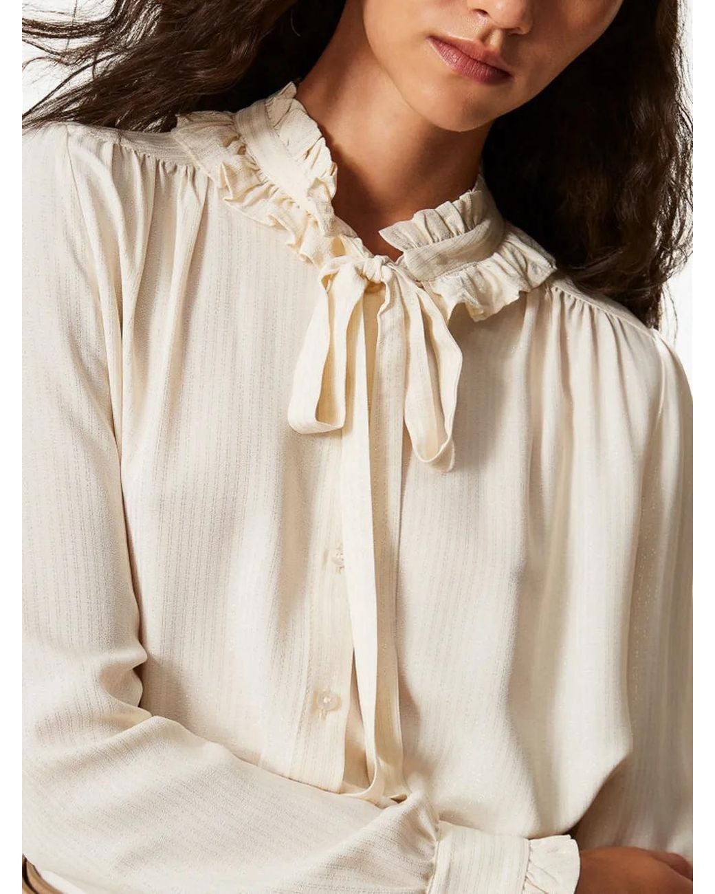 Twinset Natural Silk Blend Jacquard Shirt