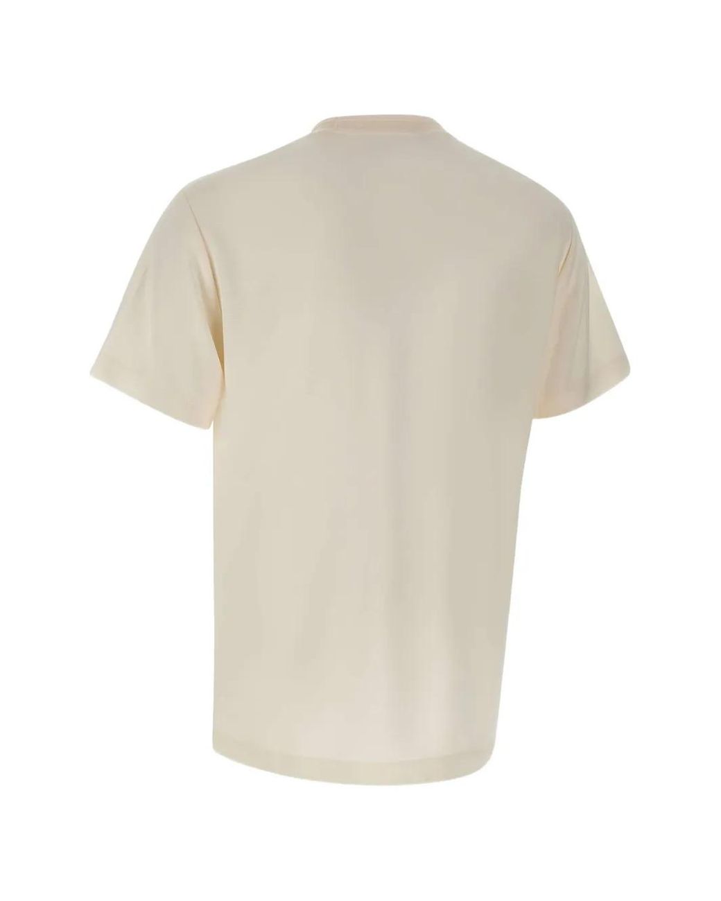 EA7 White Logo-Print Crew-Neck T-Shirt for men